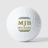 Benutzerdefiniertes Drei-Initialen-Monogramm-Golfe Golfball (Vorderseite)