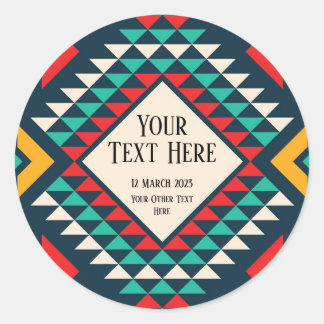 Benutzerdefiniertes Dreieck - farbiges Auslegungsb Runder Aufkleber