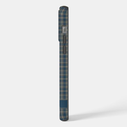 Benutzerdefiniertes dunkelblaues, lichtgraues Must iPhone Hülle (Linke Seite)