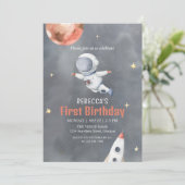 Benutzerdefiniertes dunkelgraues schwarzes Raumthe Einladung (Stehend Vorderseite)