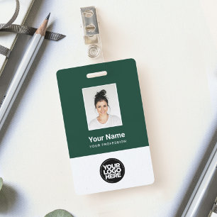Benutzerdefiniertes dunkelgrünes Employee-Foto, Ba Ausweis