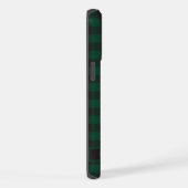 Benutzerdefiniertes dunkelschwarz-grünes Prüfmuste iPhone Hülle (Rechte Seite)