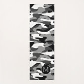 Benutzerdefiniertes dunkles Grau Schwarz-weiß Camo Yogamatte (Vorderseite)