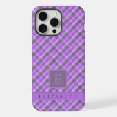 Benutzerdefiniertes, dunkles Lila schwarzes, karie iPhone Hülle (Rückseite)