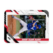 Benutzerdefiniertes dynamisches rotes Baseball-Spi Magnet (Horizontal)