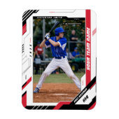 Benutzerdefiniertes dynamisches rotes Baseball-Spi Magnet (Vertikal)