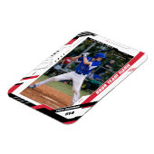 Benutzerdefiniertes dynamisches rotes Baseball-Spi Magnet (Linke Seite)
