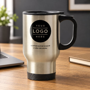 Benutzerdefiniertes Edelstahl-Logo mit Firmennamen Reisebecher