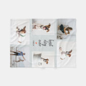 Benutzerdefiniertes, editierbares Farbfoto-Collage Fleecedecke (Vorderseite (Horizontal))