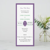 Benutzerdefiniertes Einfach Save the Date Lila Einladung (Stehend Vorderseite)