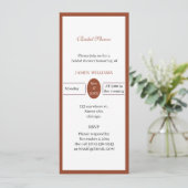 Benutzerdefiniertes einfaches braunes Brautparty Einladung (Stehend Vorderseite)