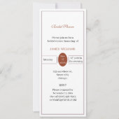 Benutzerdefiniertes einfaches braunes Brautparty Einladung (Vorderseite)