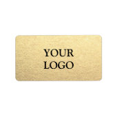Benutzerdefiniertes einfaches Clean Gold Business  Adressaufkleber (Vorne)