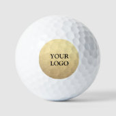 Benutzerdefiniertes einfaches Clean Gold Business  Golfball (Vorderseite)
