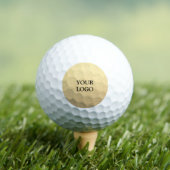 Benutzerdefiniertes einfaches Clean Gold Business Golfball (Insitu T-Shirt)