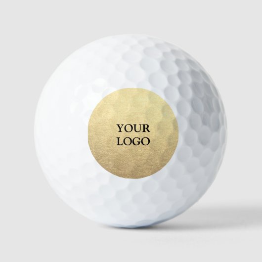 Benutzerdefiniertes einfaches Clean Gold Business Golfball (Vorderseite)