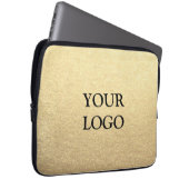 Benutzerdefiniertes einfaches Clean Gold Business  Laptopschutzhülle (Vorne Rechts)