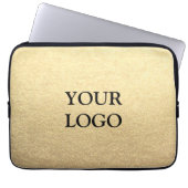 Benutzerdefiniertes einfaches Clean Gold Business  Laptopschutzhülle (Vorderseite)