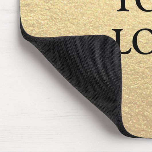 Benutzerdefiniertes einfaches Clean Gold Business Mousepad (Ecke)