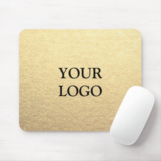 Benutzerdefiniertes einfaches Clean Gold Business Mousepad (Mit Mouse)