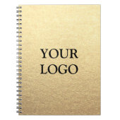 Benutzerdefiniertes einfaches Clean Gold Business  Notizblock (Vorderseite)