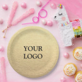 Benutzerdefiniertes einfaches Clean Gold Business Pappteller (Party)