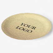 Benutzerdefiniertes einfaches Clean Gold Business Pappteller (Schrägansicht)