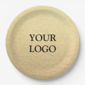 Benutzerdefiniertes einfaches Clean Gold Business Pappteller (Vorderseite)