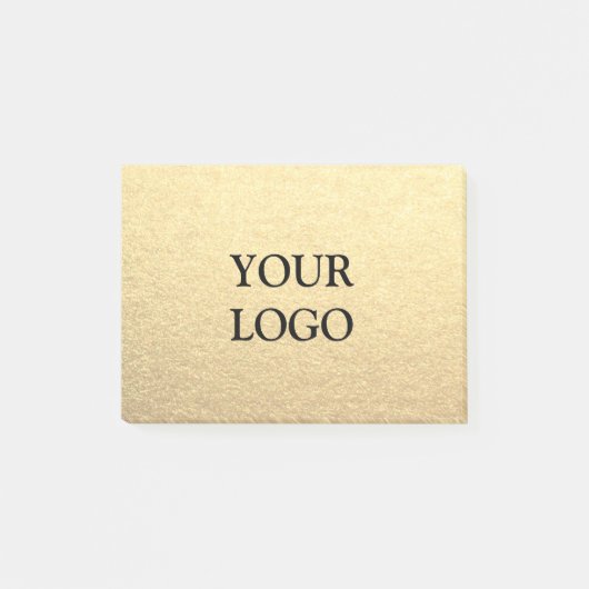 Benutzerdefiniertes einfaches Clean Gold Business Post-it Klebezettel (Vorderseite)