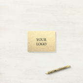 Benutzerdefiniertes einfaches Clean Gold Business Post-it Klebezettel (Auf Schreibtisch)