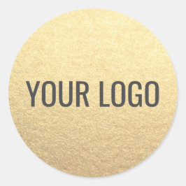 Benutzerdefiniertes einfaches Clean Gold Business  Runder Aufkleber
