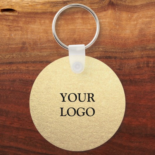 Benutzerdefiniertes einfaches Clean Gold-Business Schlüsselanhänger (Vorderseite)