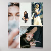 Benutzerdefiniertes einfaches Collage Grid 4-Foto Poster (Vorne)