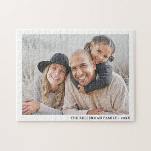 Benutzerdefiniertes einfaches elegantes Familienfo Puzzle