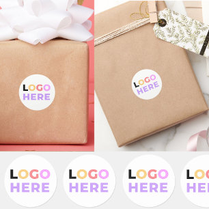 Benutzerdefiniertes einfaches Firmenlogo hier El Runder Aufkleber