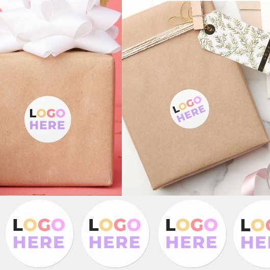 Benutzerdefiniertes einfaches Firmenlogo hier | El Runder Aufkleber