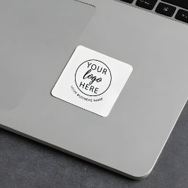 Benutzerdefiniertes einfaches Firmenlogo Quadratischer Aufkleber