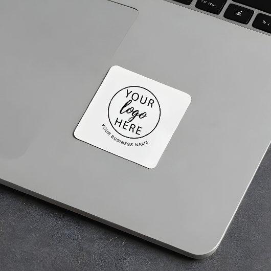Benutzerdefiniertes einfaches Firmenlogo Quadratischer Aufkleber
