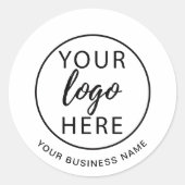 Benutzerdefiniertes einfaches Firmenlogo Runder Aufkleber (Vorderseite)