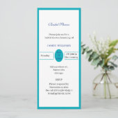 Benutzerdefiniertes einfaches hellblaues Brautpart Einladung (Stehend Vorderseite)
