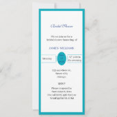 Benutzerdefiniertes einfaches hellblaues Brautpart Einladung (Vorderseite)