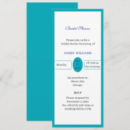 Benutzerdefiniertes einfaches hellblaues Brautpart Einladung