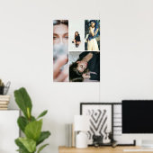 Benutzerdefiniertes einfaches Kollagenraster 4 Fot Poster (Heimbüro)