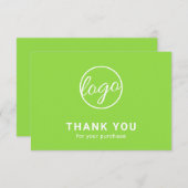 Benutzerdefiniertes einfaches, Limones Neon-Green- Dankeskarte (Vorne/Hinten)