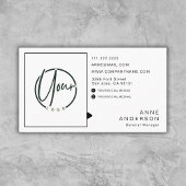 Benutzerdefiniertes einfaches Logo Beruflich weiß Visitenkarte