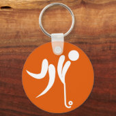 Benutzerdefiniertes einfaches Logo mit Werbedesign Schlüsselanhänger (Rückseite)