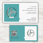 Benutzerdefiniertes einfaches Logo Qr Code Corpora Visitenkarte