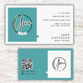 Benutzerdefiniertes einfaches Logo Qr Code Corpora Visitenkarte