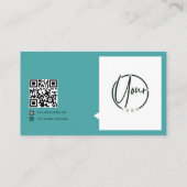 Benutzerdefiniertes einfaches Logo Qr Code Corpora Visitenkarte (Rückseite)
