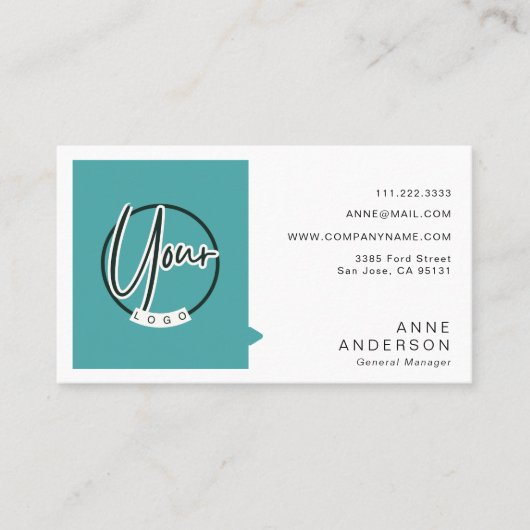 Benutzerdefiniertes einfaches Logo Qr Code Corpora Visitenkarte (Vorderseite)